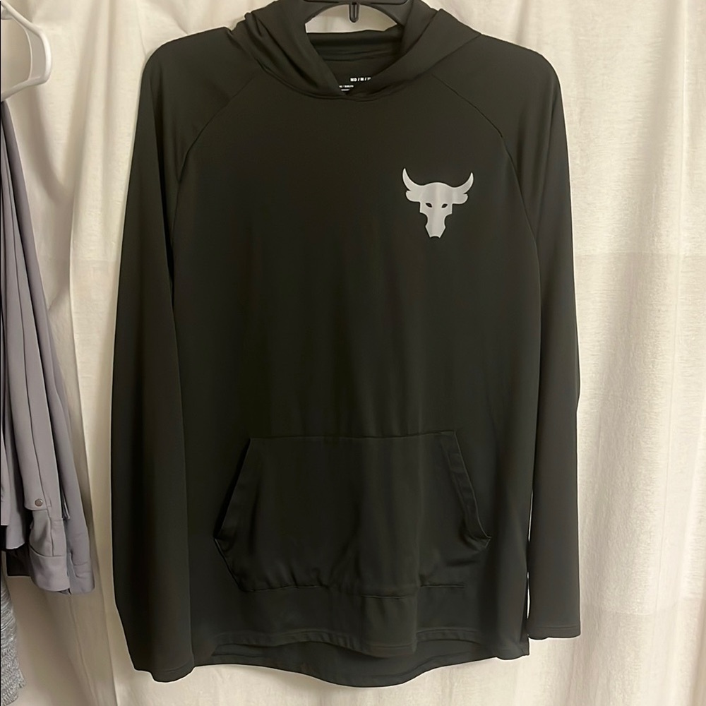 Men's Under Armour Project Rock Olive Green Hoodie